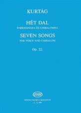 Seven Songs, Op. 22 Vocal Solo & Collections sheet music cover